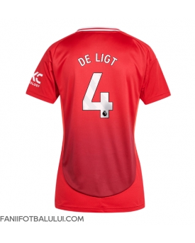 Manchester United Matthijs de Ligt #4 Tricou Fotbal Replică 2024-25 Femei Acasa